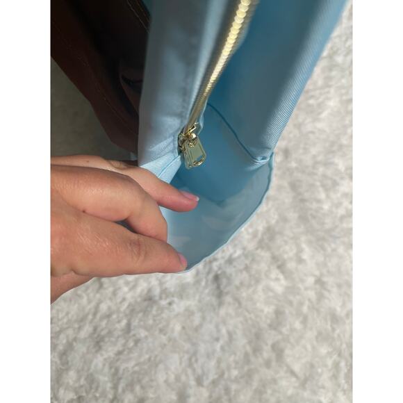 Loungefly Disney Pixar Up Carl & Ellie Canvas Backpack Light Blue Brown NEW main image 8
